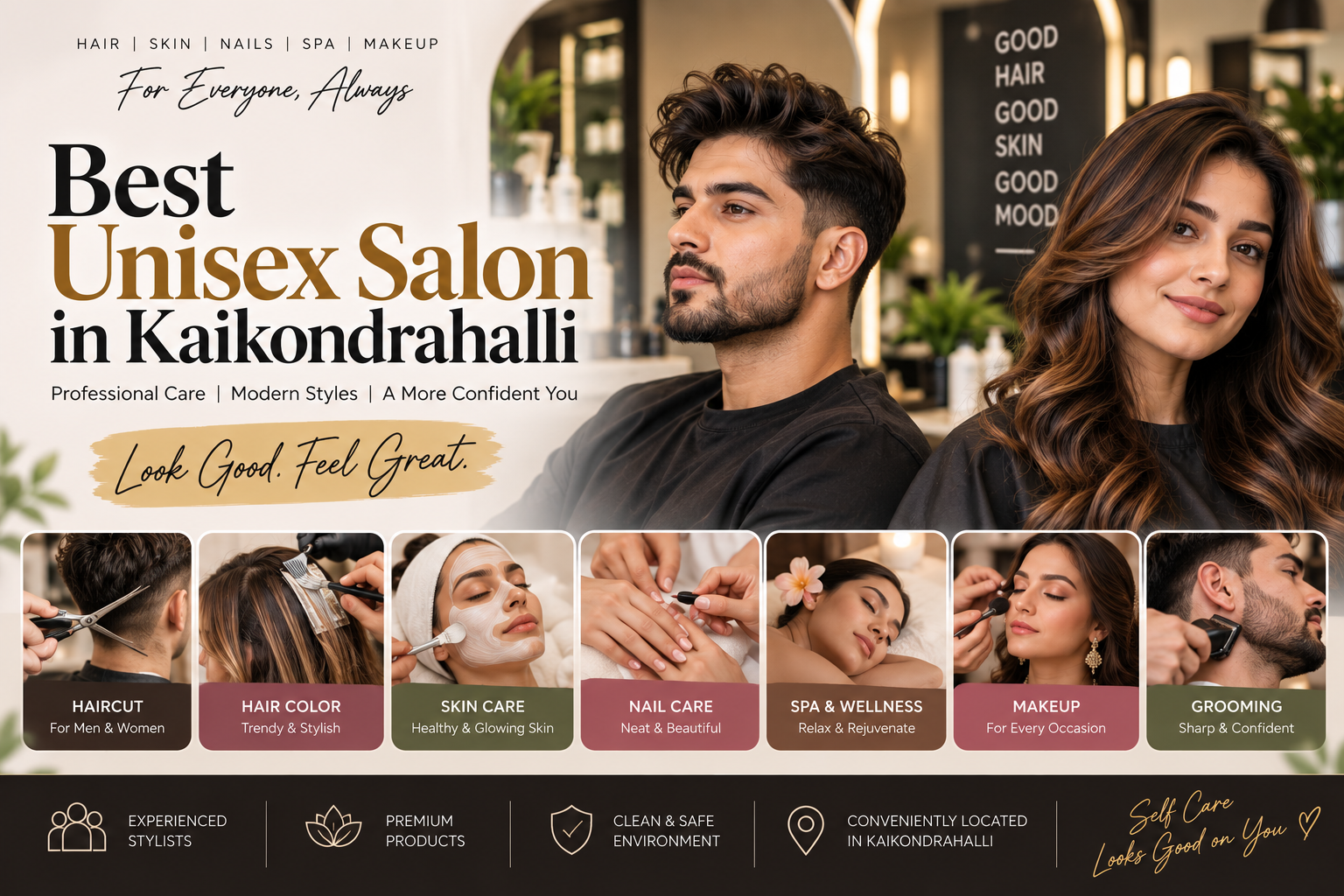 Best Unisex Salon in Kaikondrahalli: Your Guide to Hair, Beauty & Grooming Services